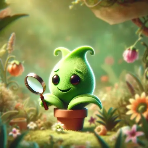 Illustration of people trading plants